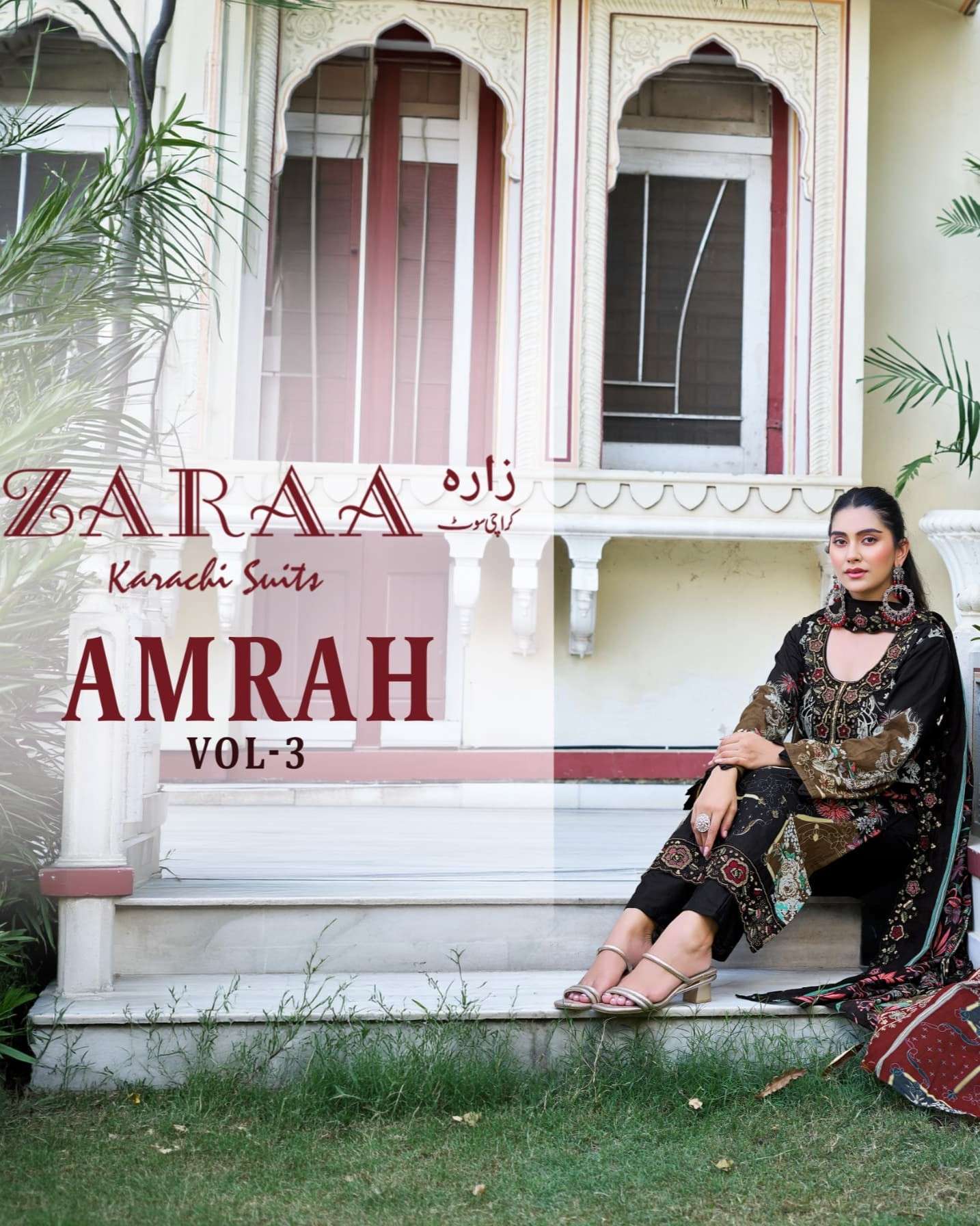ZARAA AMRAH VOL 3 COTTON DIGITAL PRINT BITS WORK SALWAR SUIT...