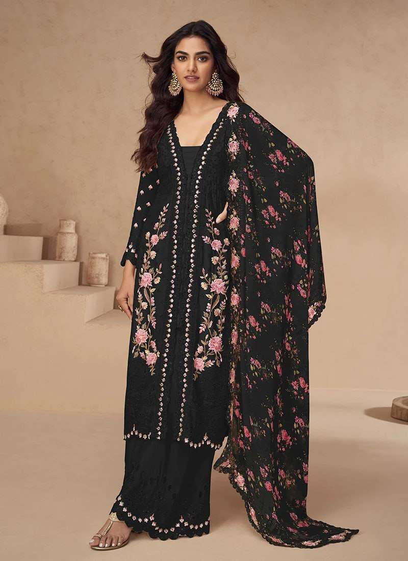 10394 TO 10398 AARNA AIRTEX CHINON SILK SEQUENCE SUIT FOR THE MODERN PAKISTANI WOMAN