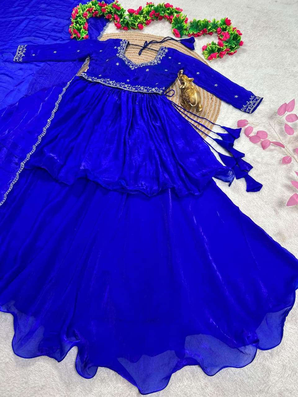  3 in 1 Designer Half Saree Peplum Lehenga Collection reseller in surat 