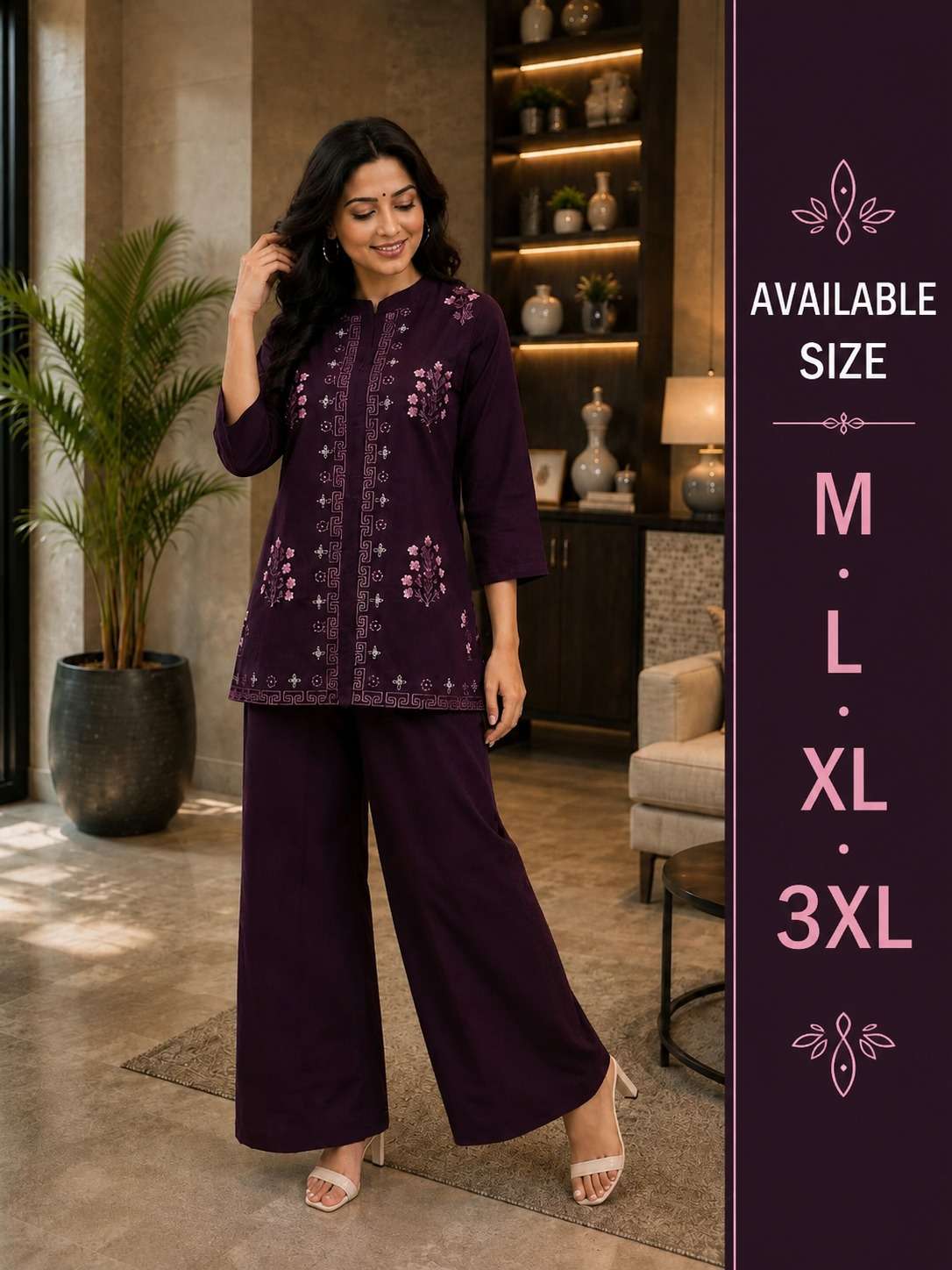 3300 INDO WESTERN 2 PIECE TOP AND BOTTOM FOR GIRL CORD SET D...
