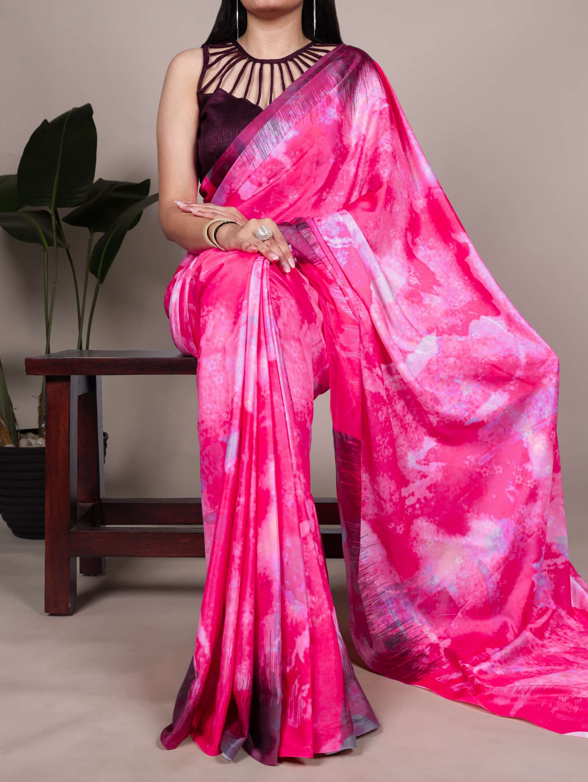 A saree that give super soft satin silk elegance fabric reseller in surat 7018