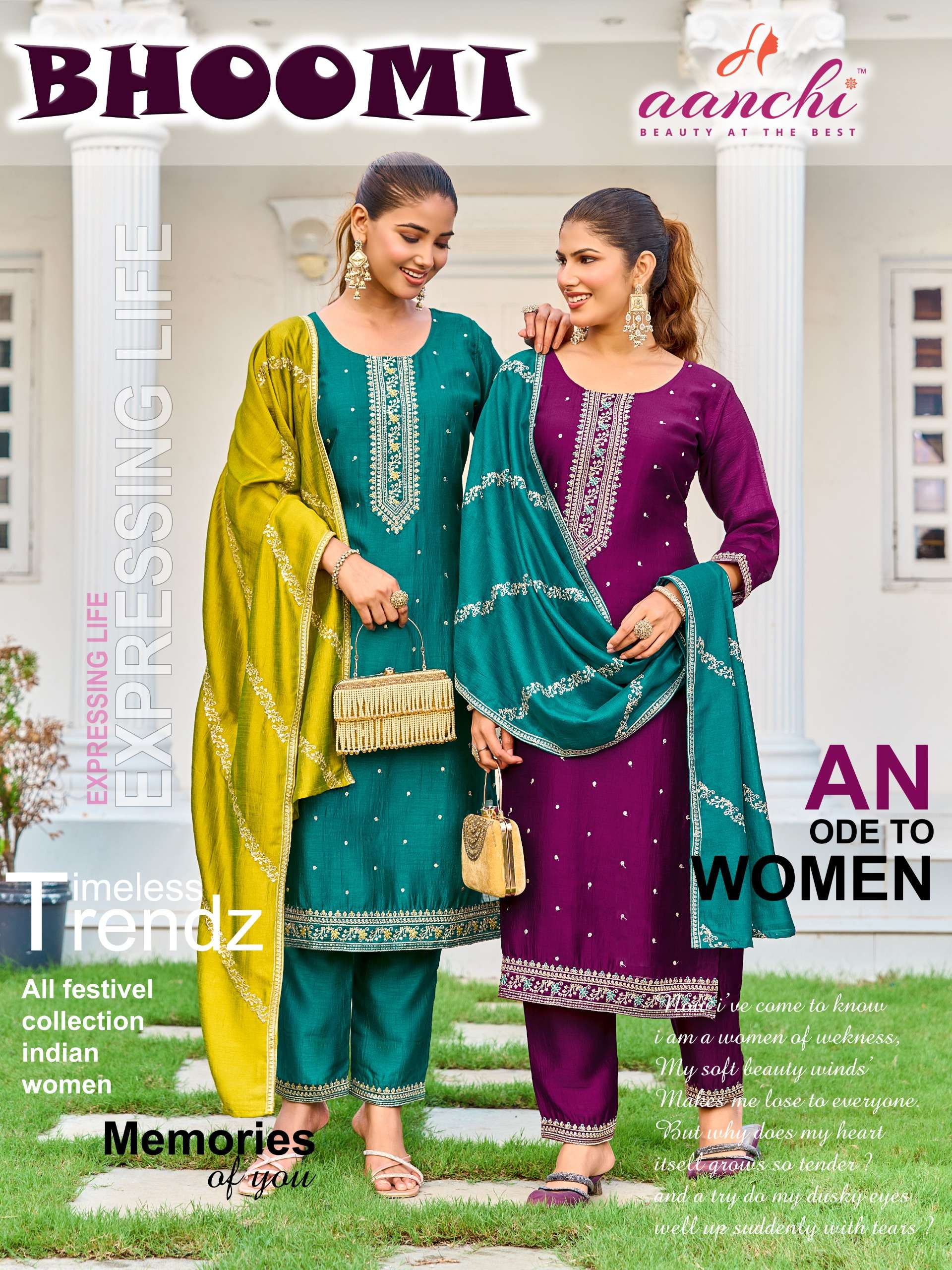 AANCHI BHOOMI SILK FABRIC DESIGNER SALWAR SUIT FOR STITCHED FESTIVAL OUTFIT SUPPLIER