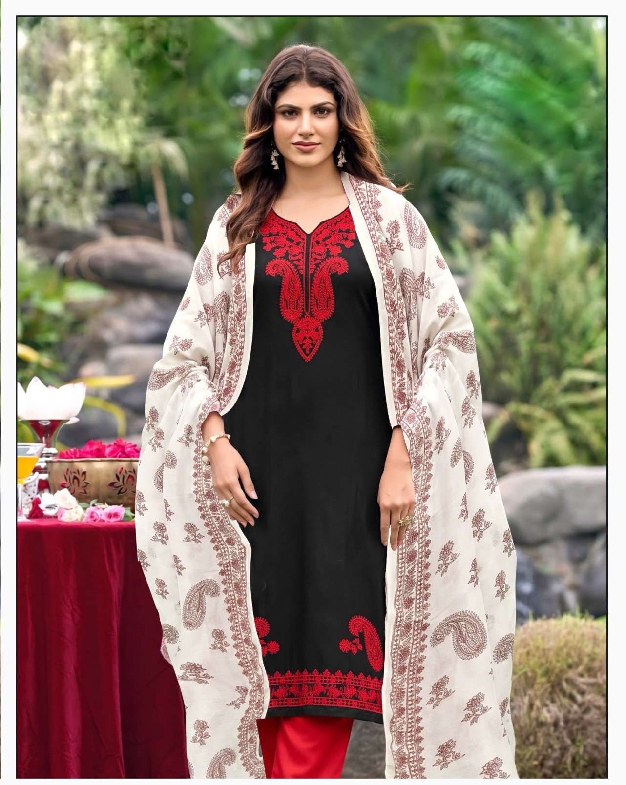 AL KARAM RASMALAI NX PURE VISCOSE RAYON WITH EMBROIDERY SALWAR SUIT WHOLESALER DEALER