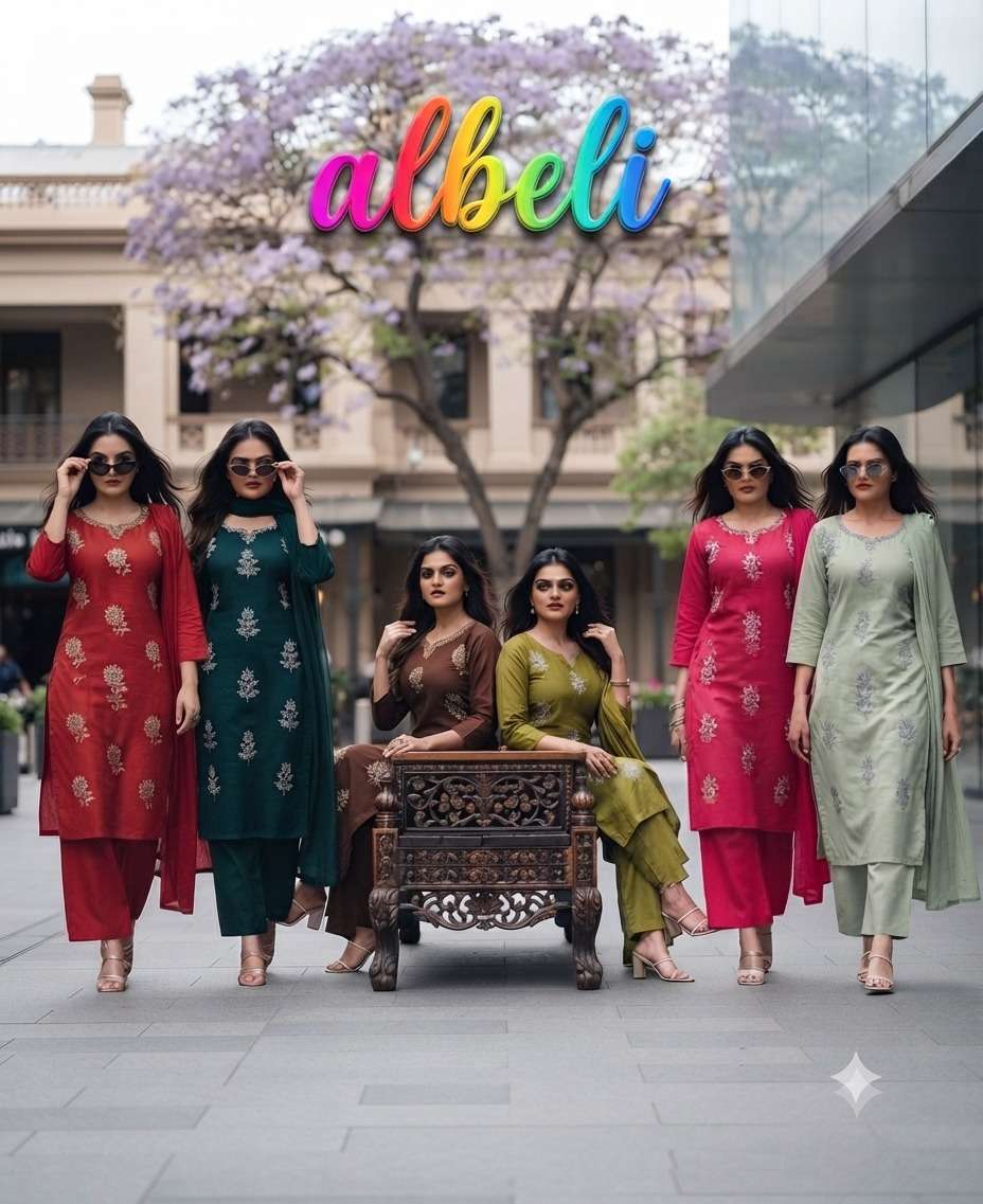 ALBELI BLOOM COTTON DESIGNER SALWAR SUIT NEO DESI STREETSTYLE ETHNIC SHOP SURAT