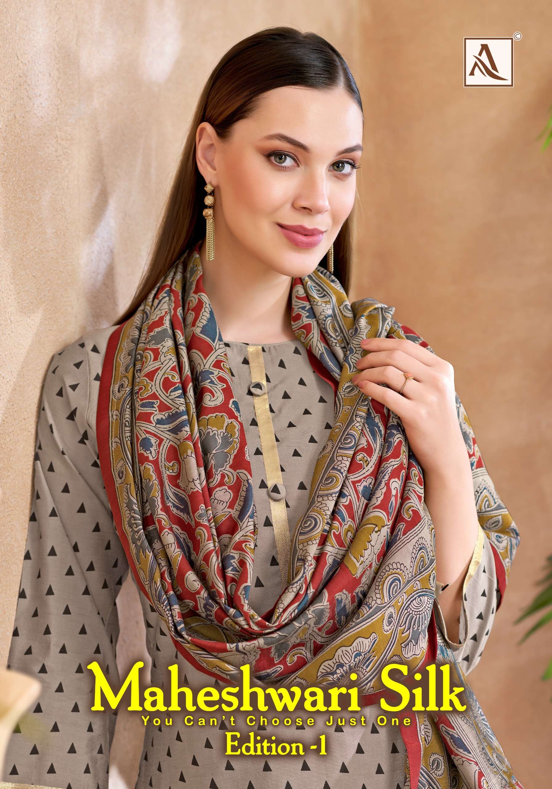ALOK SUIT MAHESHWARI SILK DISCHARGE PRINT SALWAR KAMEEZ COLLECTION IN SURAT EXPORT
