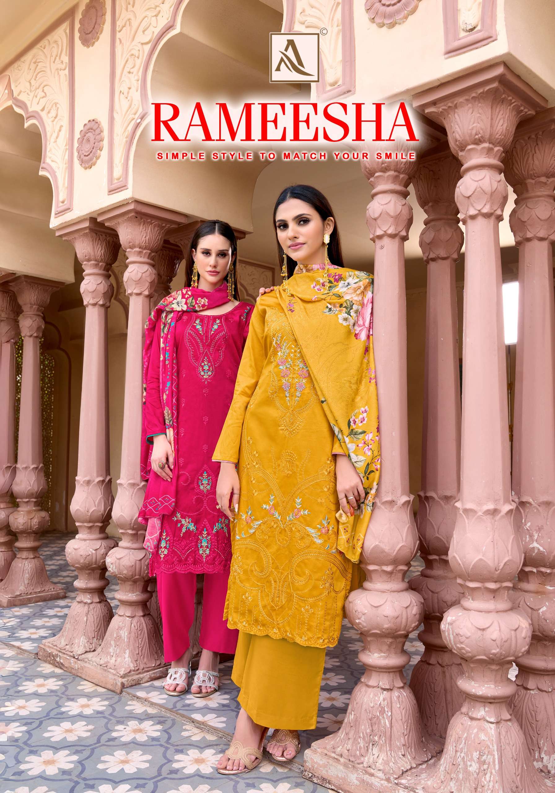 ALOK SUIT RAMEESHA ZAM DYED EXCLUSIVE EMBROIDERY SUIT LADIES CLOTHING RESELLER
