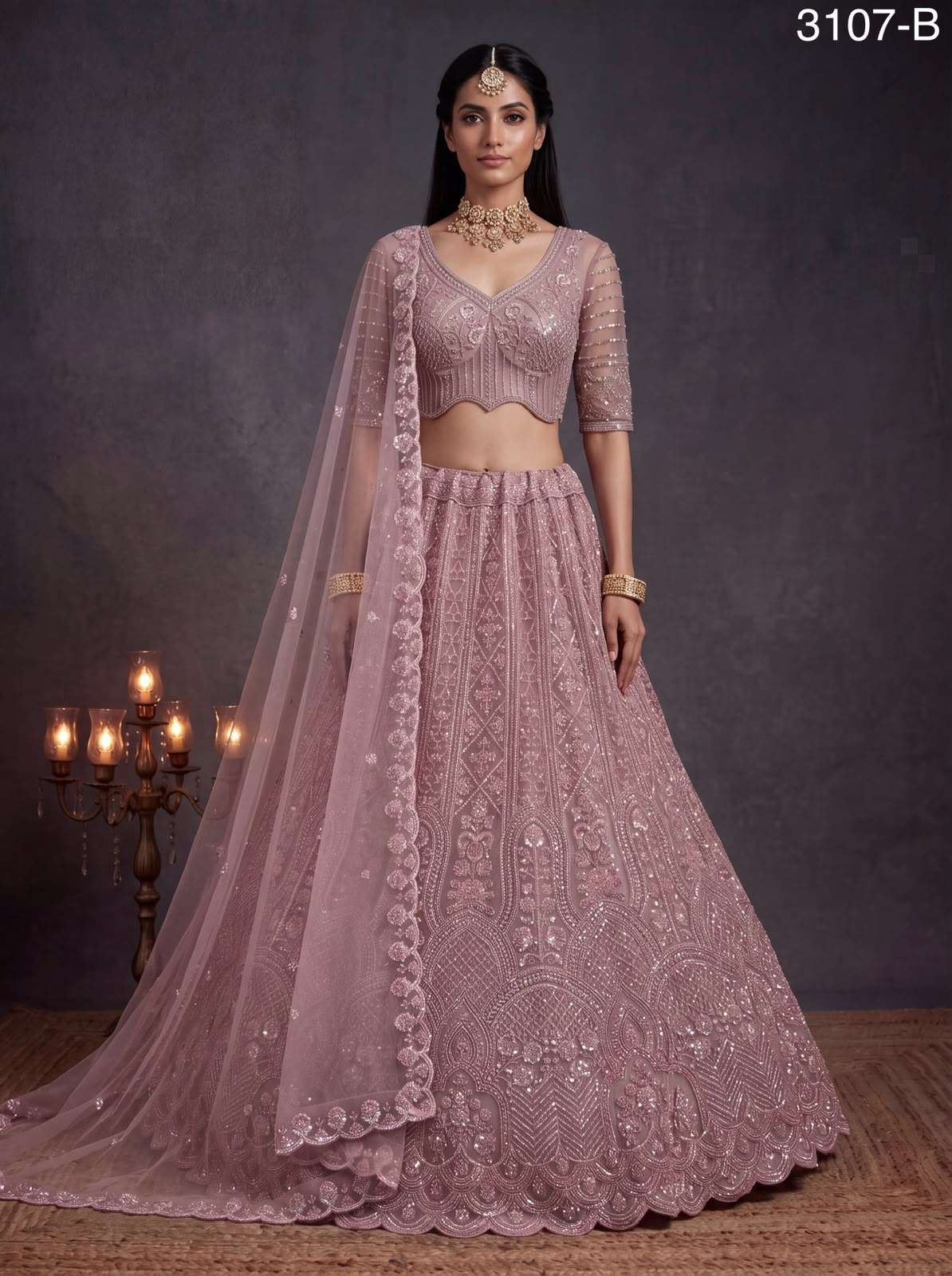  Amazing Premium Net fabric lehnga choli reseller in surat 3107