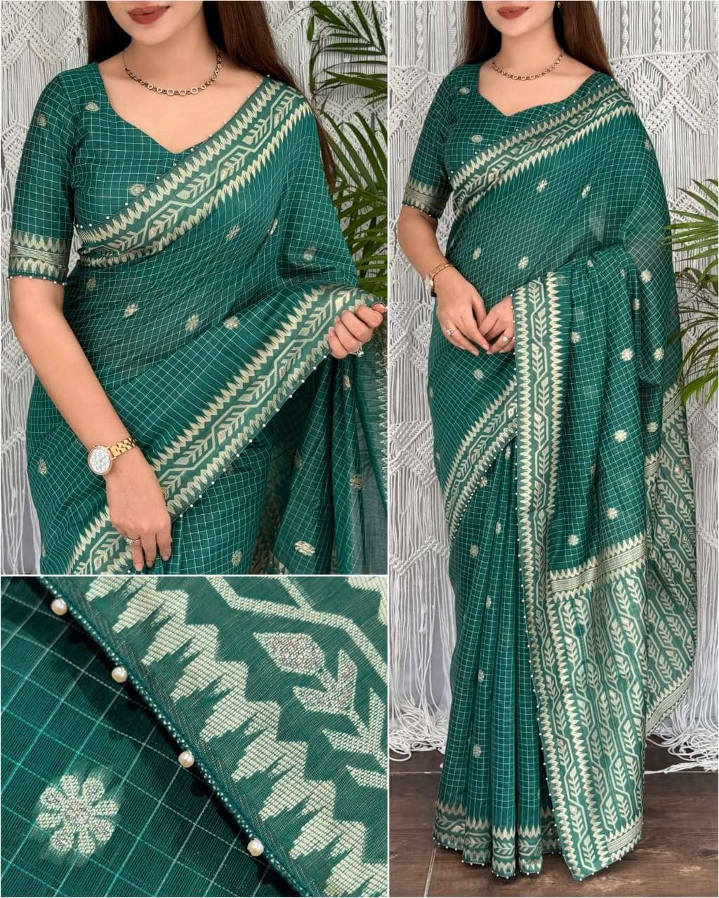 Amruta pure Linen cotton soft fabric saree wholesale in surat