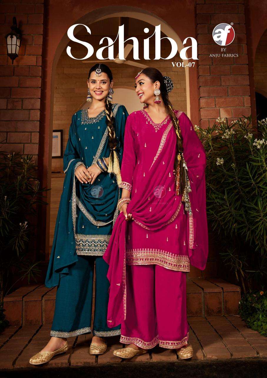 ANJU FABRICS SAHIBA VOL 7 SHORT KURTI WITH DIVIDER & DUPATTA EVERYDAY ANTHOLOGY GUJARAT