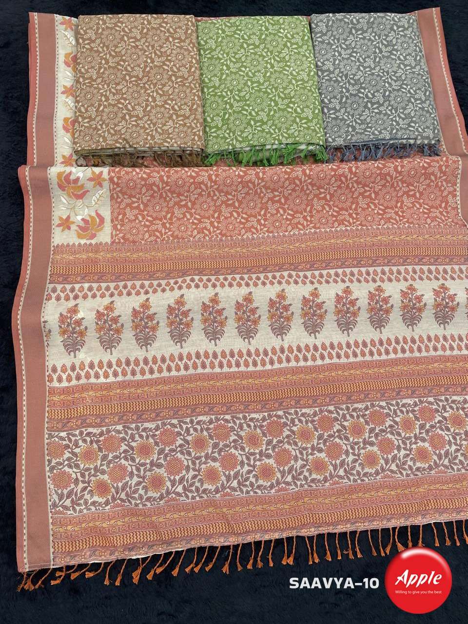 Apple Saavya 07 10 16 And 17 Made Of Soft Chanderi Blend Pure Fabric Saree Reseller In Surat