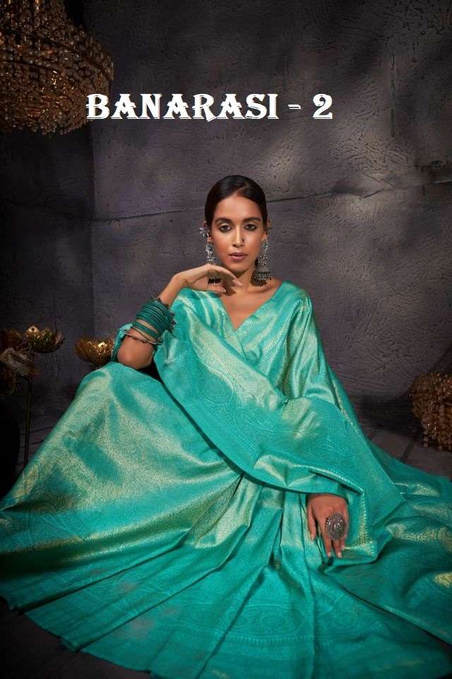  Banarasi  2 Pure Kanjivaram Weaving Silk Fancy fabric saree wholesale in surat