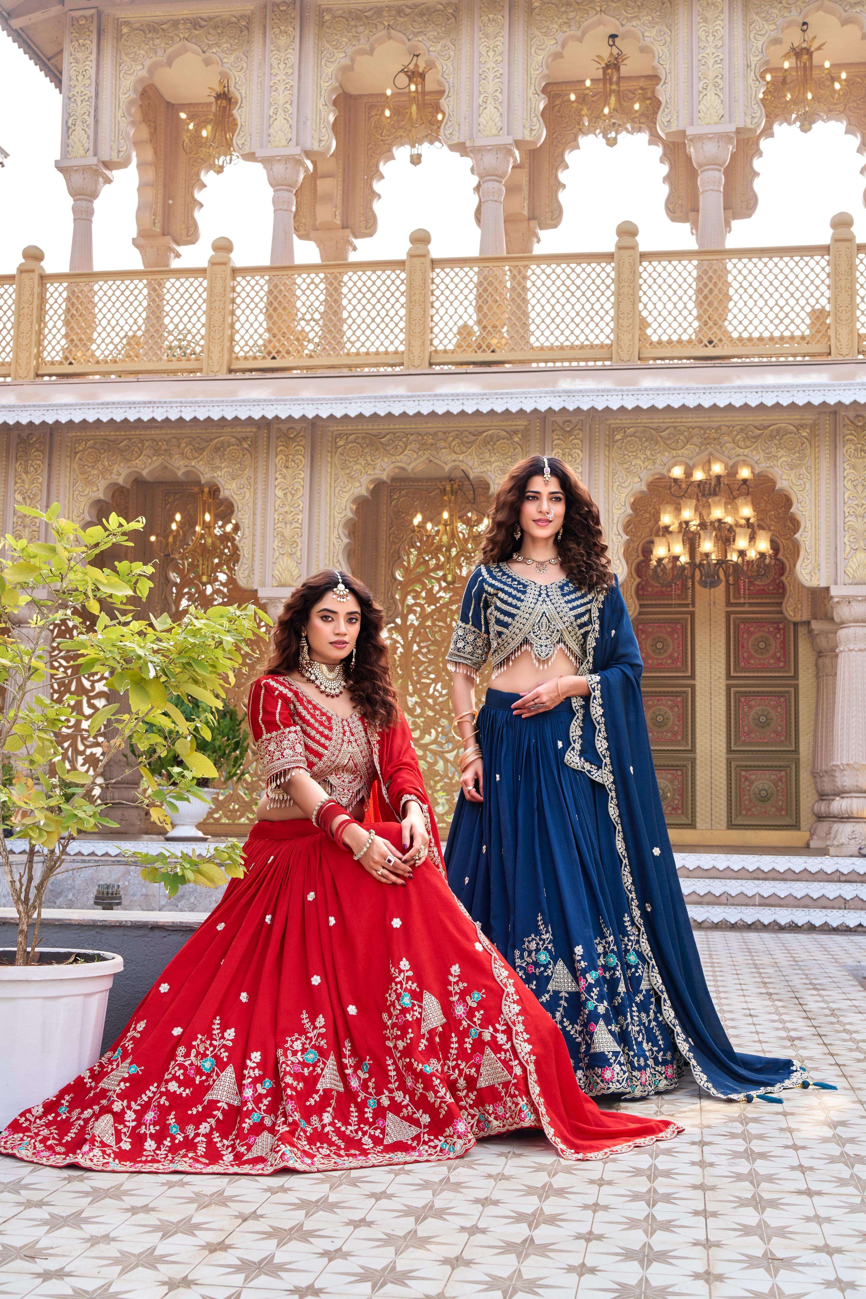 Beautiful pure Vichitra silk fabric Lehenga Choli reseller in surat 161 