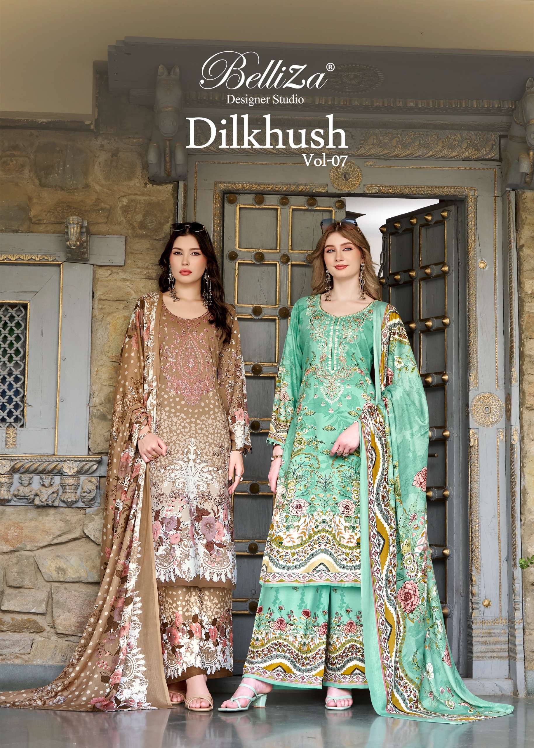 BELLIZA DILKHUSH VOL 7 RAYON DIGITAL PRINT NEW DRESS WOMEN TRADITIONAL CLOTHING SHOP