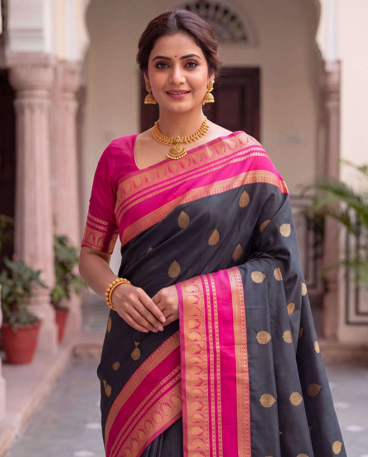 BHAIRAV PATTA SILK FANCY FABRIC SAREE RESELLER IN SURAT 