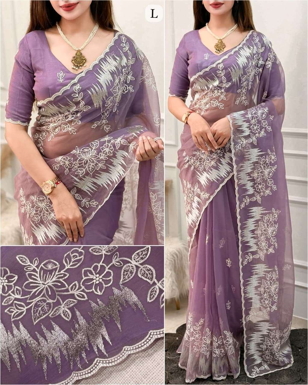 Bijli A perfect partywear beauty Melborne silk fabric saree ...