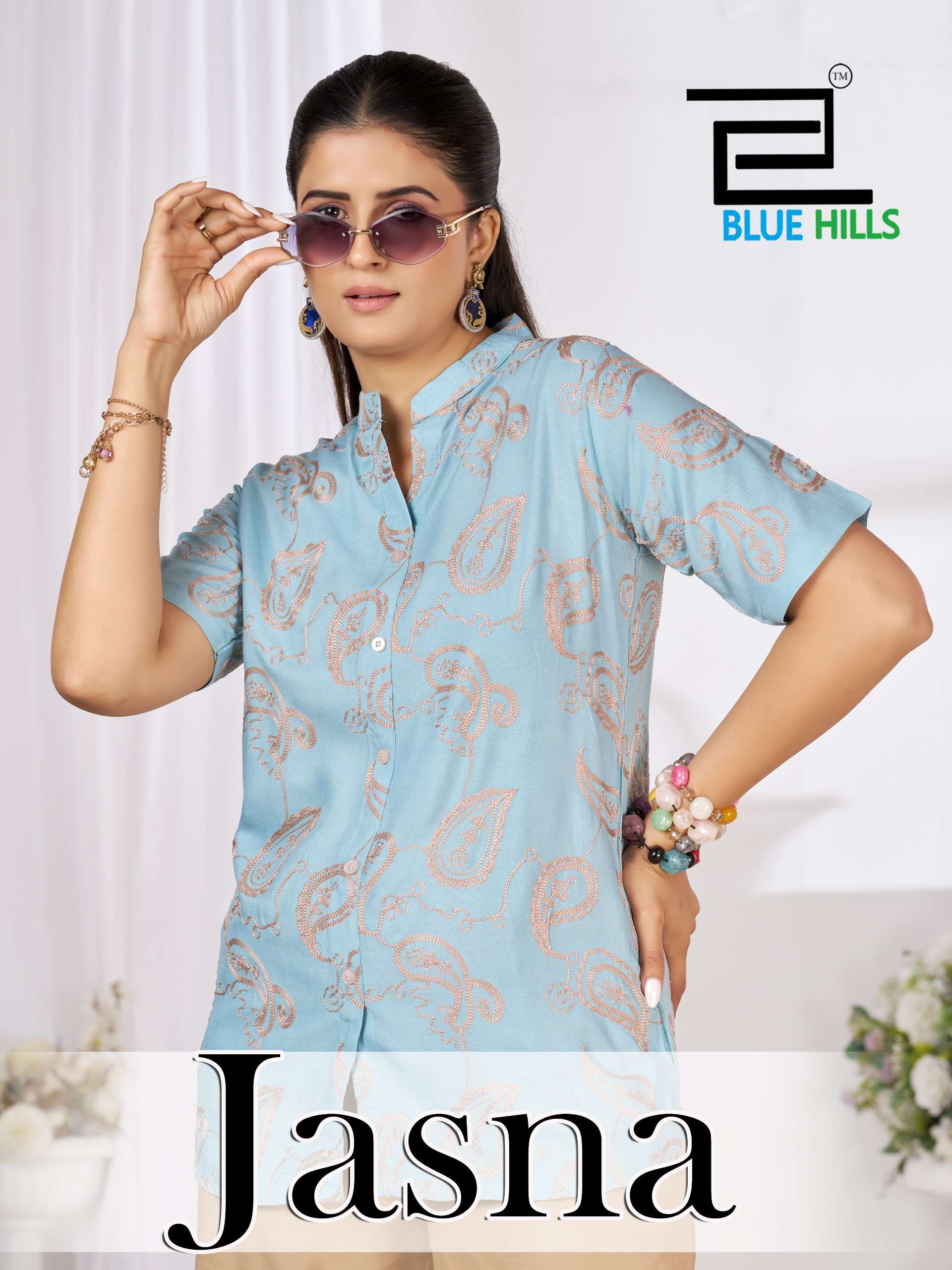 BLACK HILLS JASNA 14KG RAYON SHORT KURTI FOR SIMPLE SUMMER REGULAR WEAR MARKET 