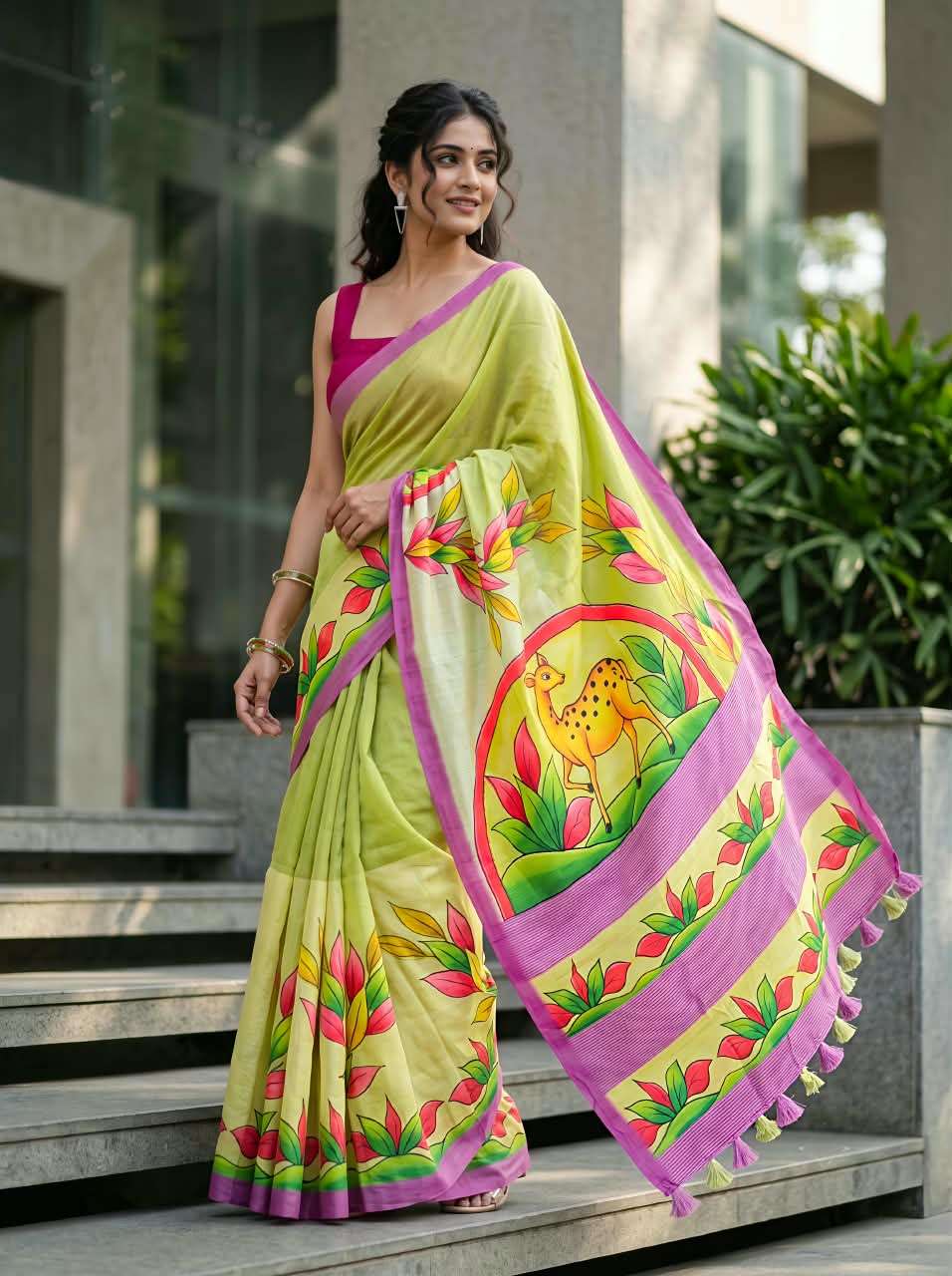 BOMBAY TALKIES HEAVY HANDLOOM TUSSAR SILK FABRIC SAREE WHOESALE IN SURAT