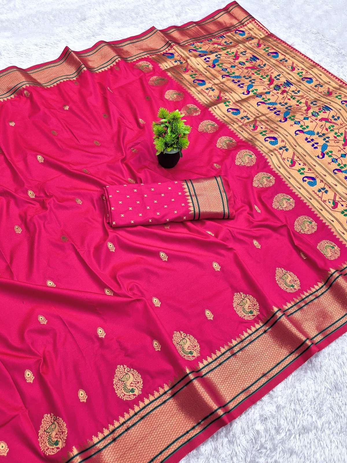 COLLECTION OF WEDDING WEAR PAITHANI SILK FABRIC SAREE RESELLER IN SURAT