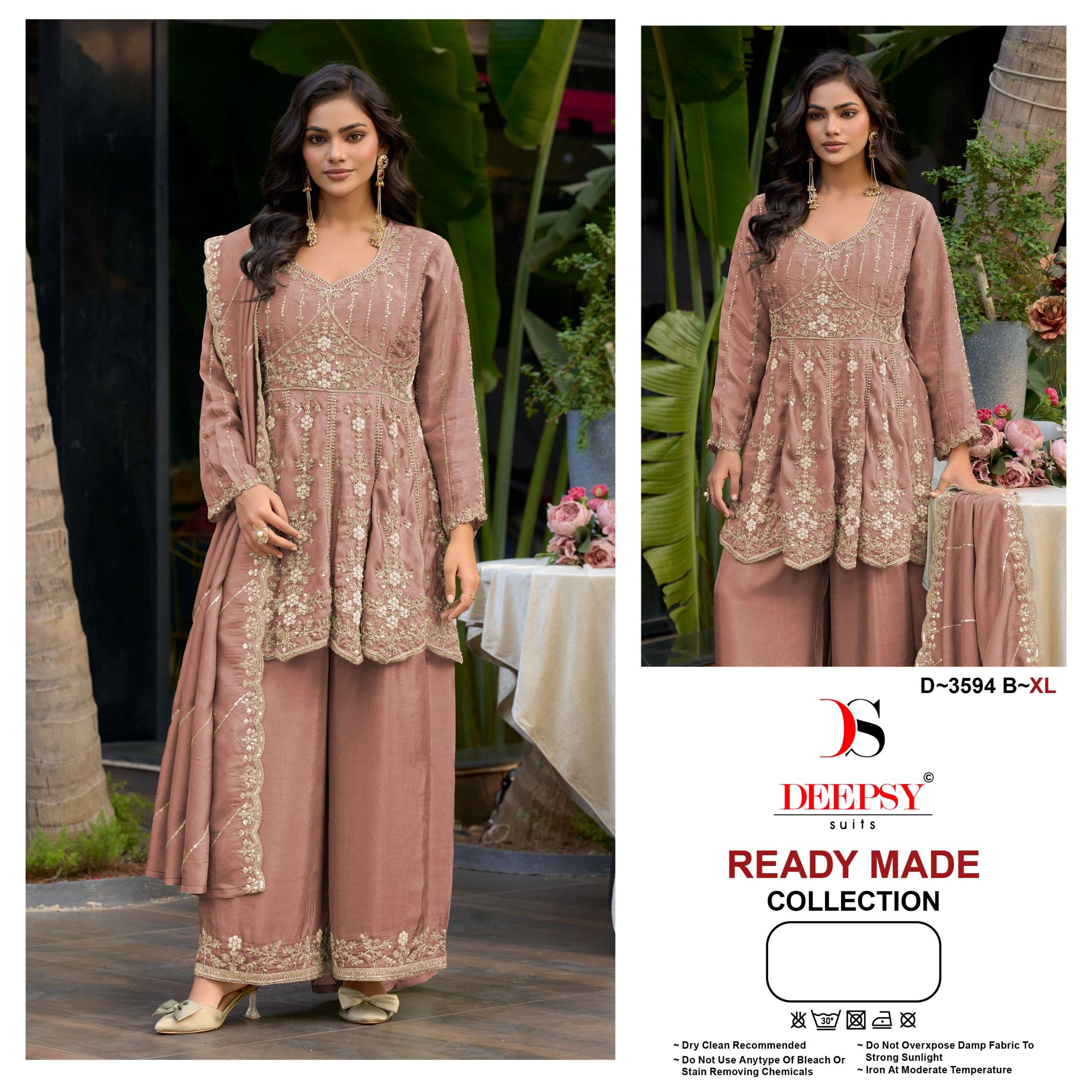 DEEPSY SUITS 3594 TISSUE SILK BEATS WORL SHARARA SUIT FOR WE...