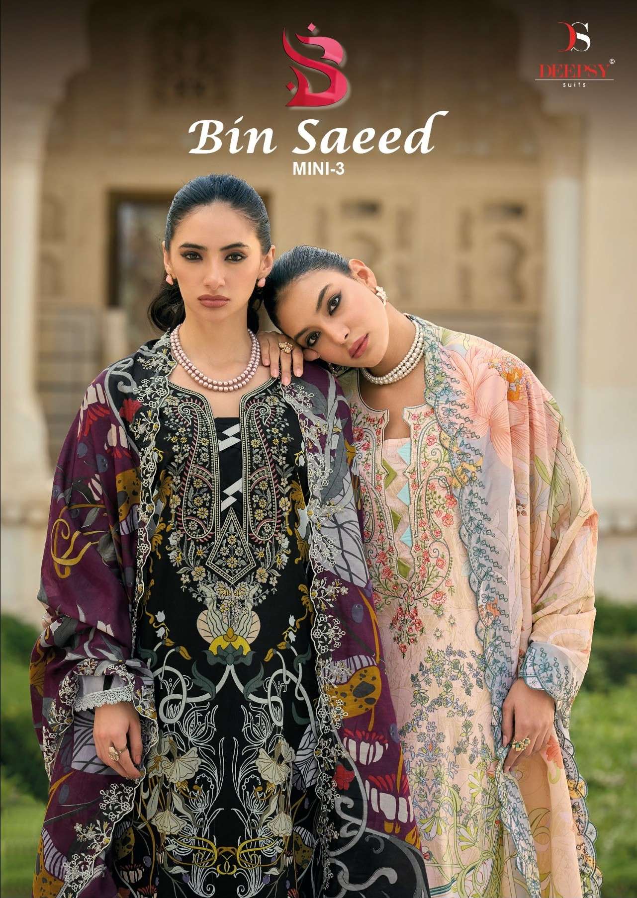DEEPSY SUITS BIN SAEED MINI VOL 3 COTTON WITH HEAVY WORK PAKISTANI DRESS SUPPLIER 