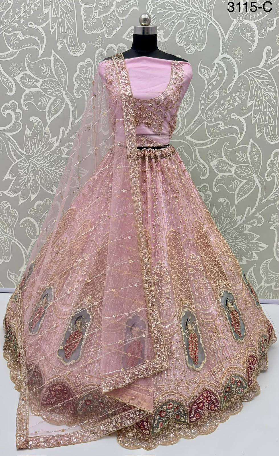  Designer and Premium Net fabric Lehenga Choli wholesale in surat 3115