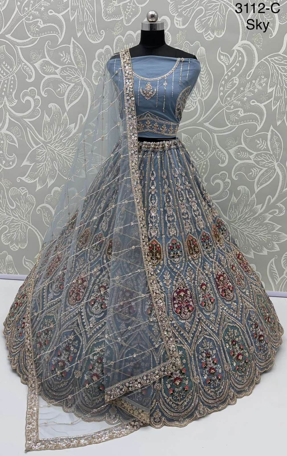 Designer Wedding wear Premium and classic Net fabric Lehenga choli reseller in surat 3112