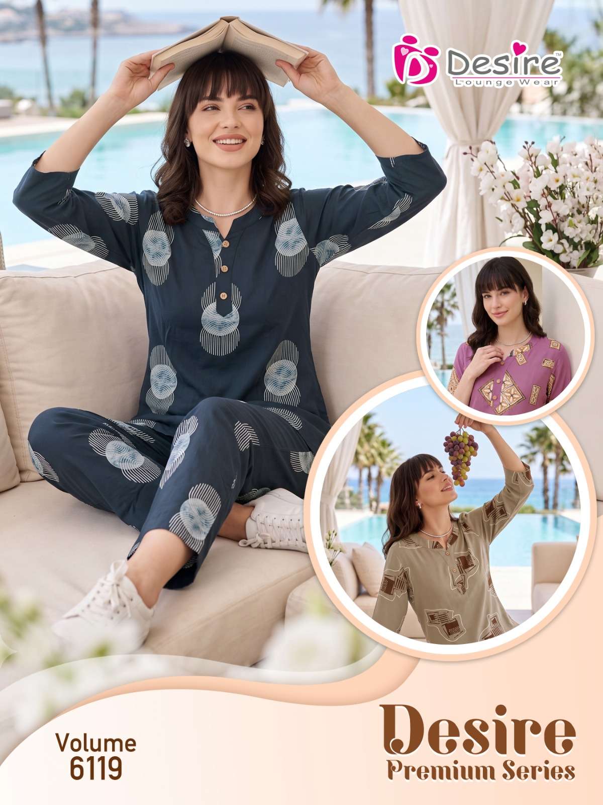DESIRE VOL 6119 PREMIUM SERIES RAYON CO ORD SET EVERYDAY OFFICE TRAVEL OUTFIT SHOP