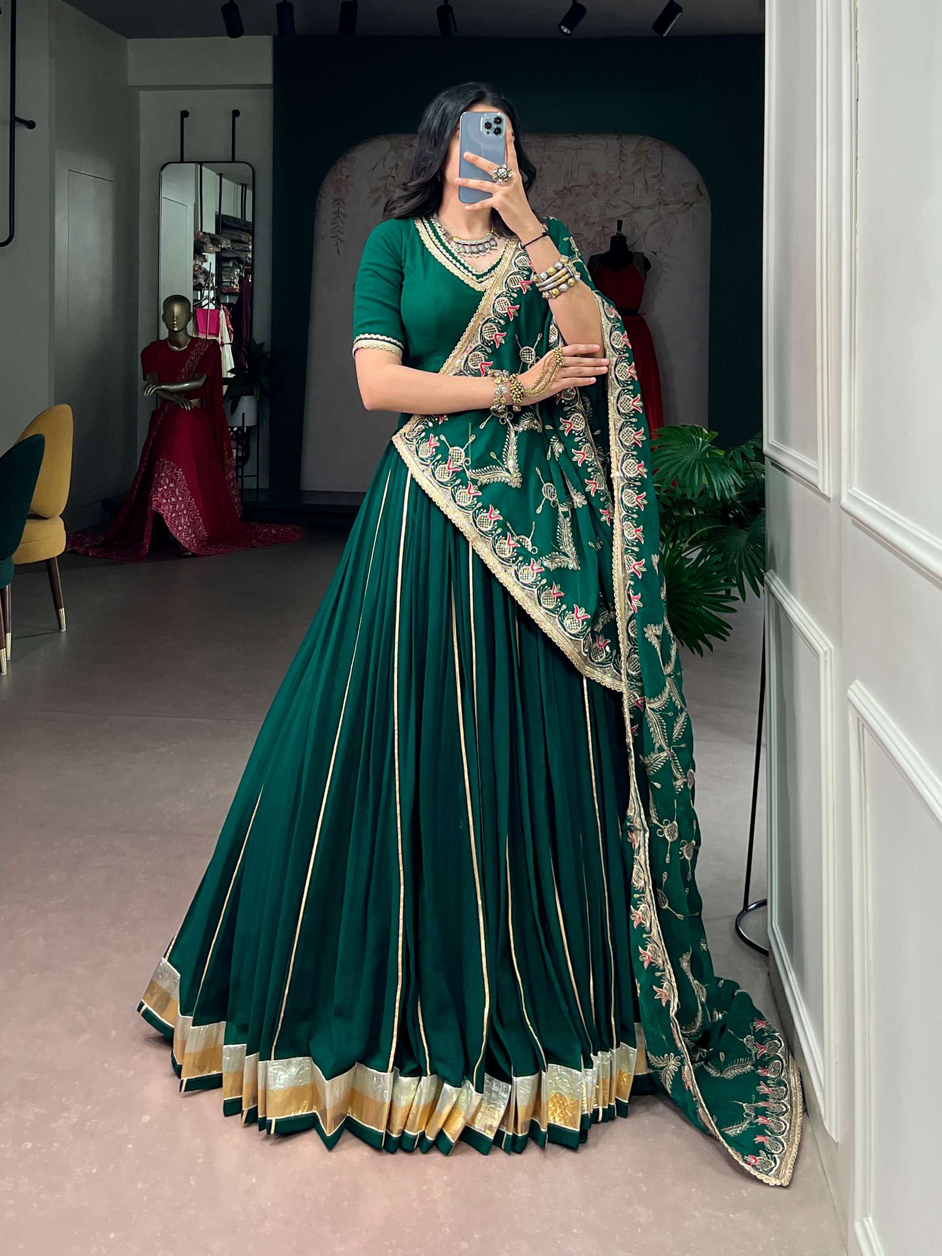 Elegant and soft Georgette Fabric Lehenga choli supplier in surat 1713