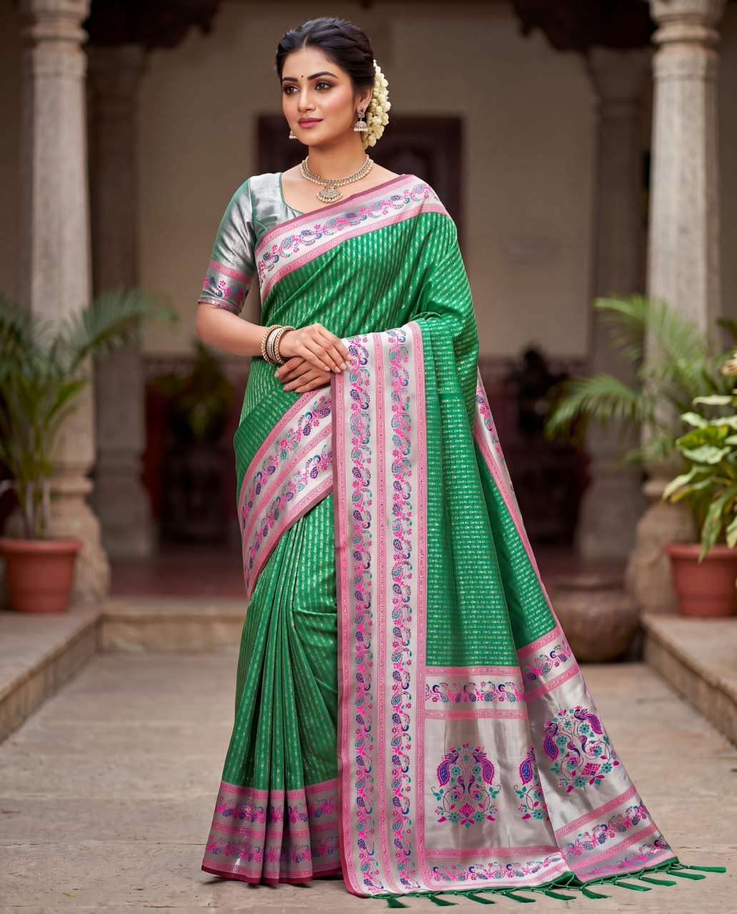  Falguni tradition with Paithani Soft and pure Silk  fabric saree wholesale in surat