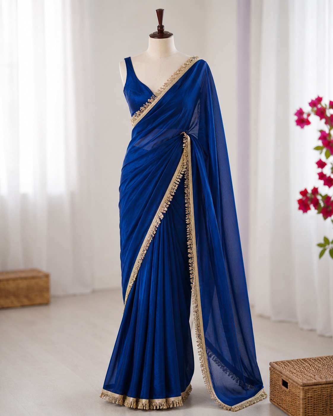  fancy satin fabric party wear shiny fabric saree wholesale ...