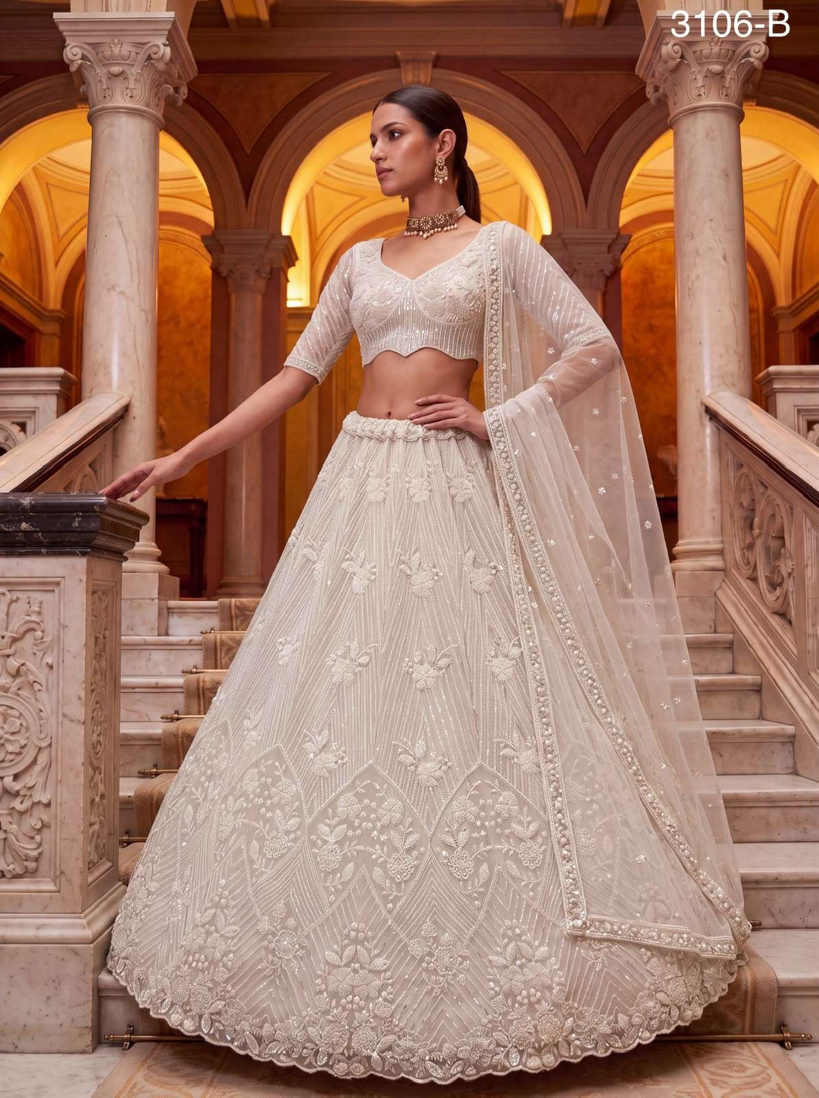  festive wear classic and Premium Net fancy fabric lehenga choli wholesale in surat 3106