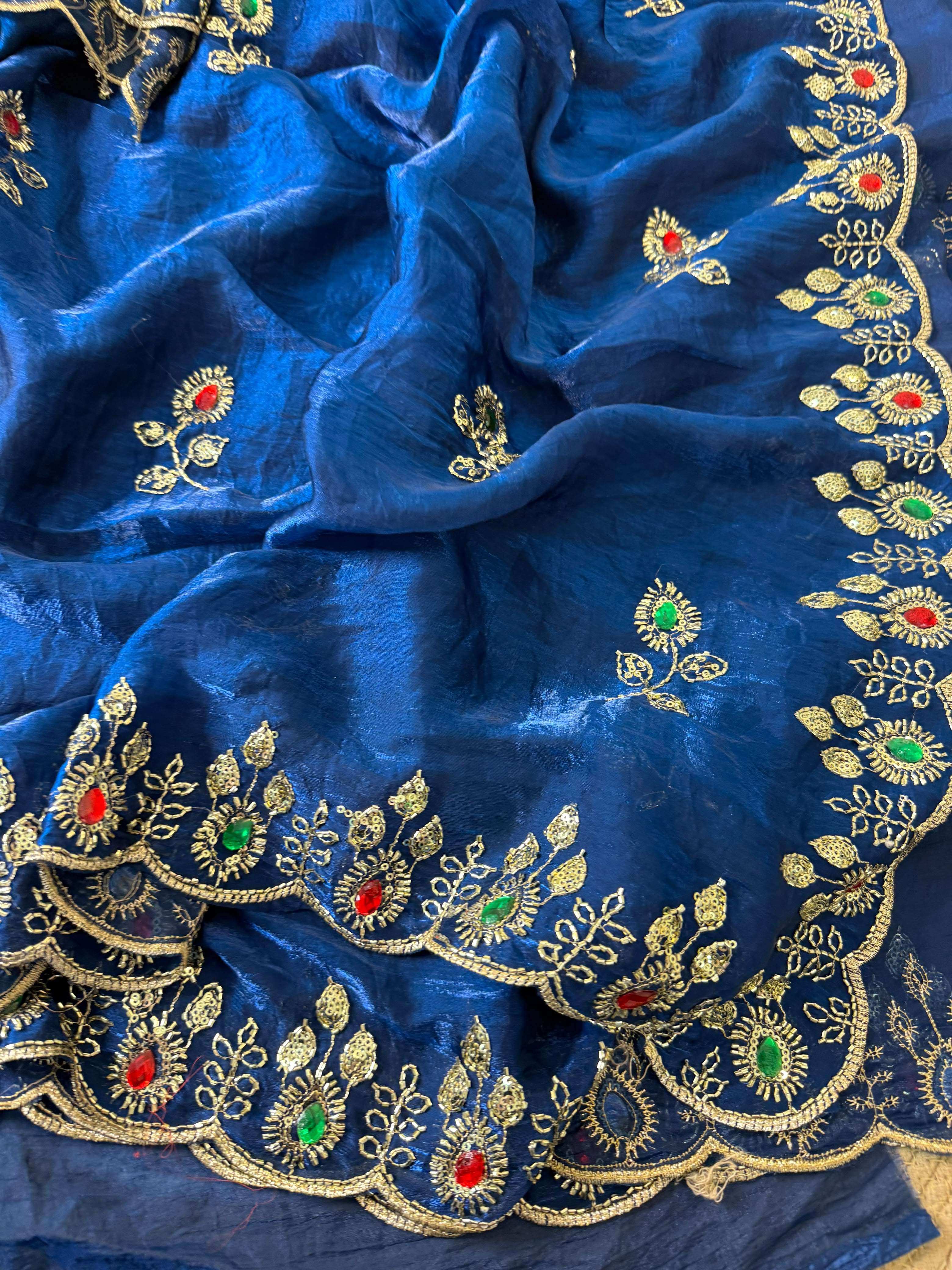 Fresh Arrival bridalwear Inspired Premium two tone Space Silk fabric Saree reseller in surat  