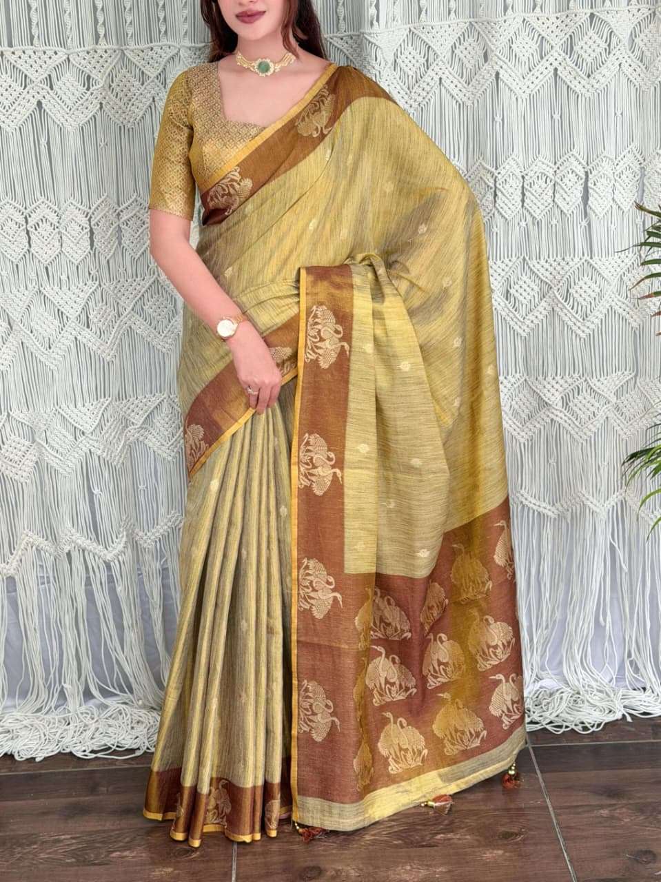Hanshini soft cotton silk fancy fabric saree wholesale in surat