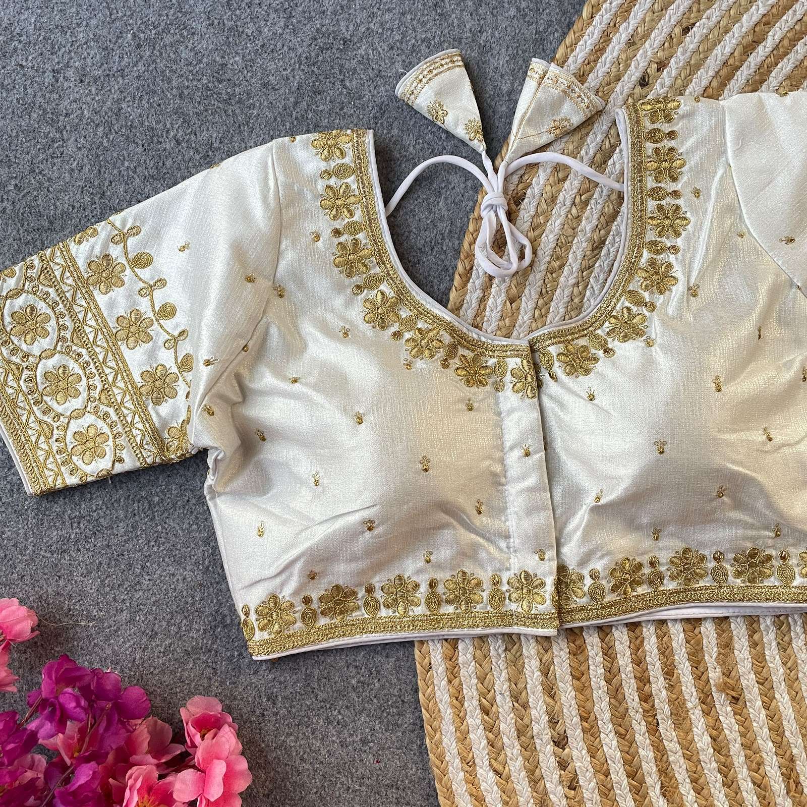 Heavy Pure Milan Silk fabric wedding wear blouse wholesale in surat 8888