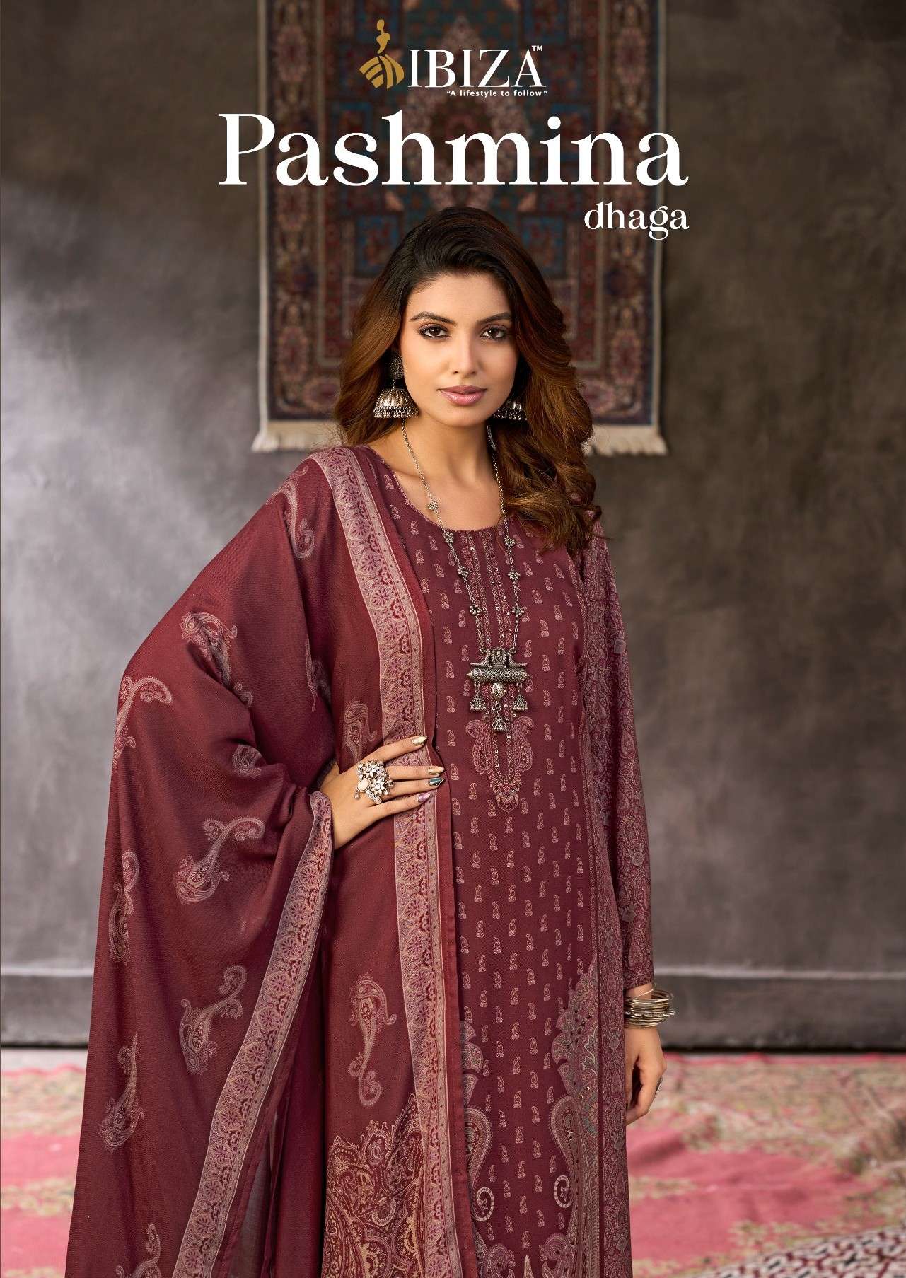 IBIZA PADHMINA DHAGA DIGITAL PRINT WORK SALWAR SUIT FOR WOMEN WHOLESALER