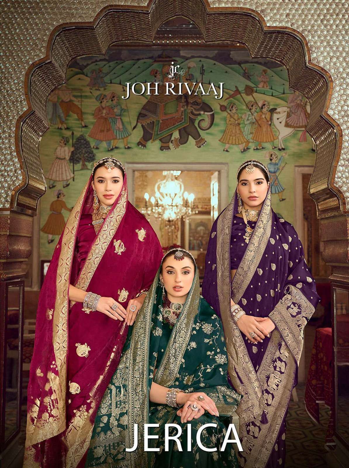 JOH RIVAAJ JERICA EXPENSIVE SILK FABRIC SAREE WHOLESALE IN SURAT