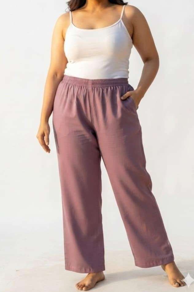 K 1380 COTTON PLUS SIZE ONE SIDE POCKET PANT TO EVERYDAY OFFICE 