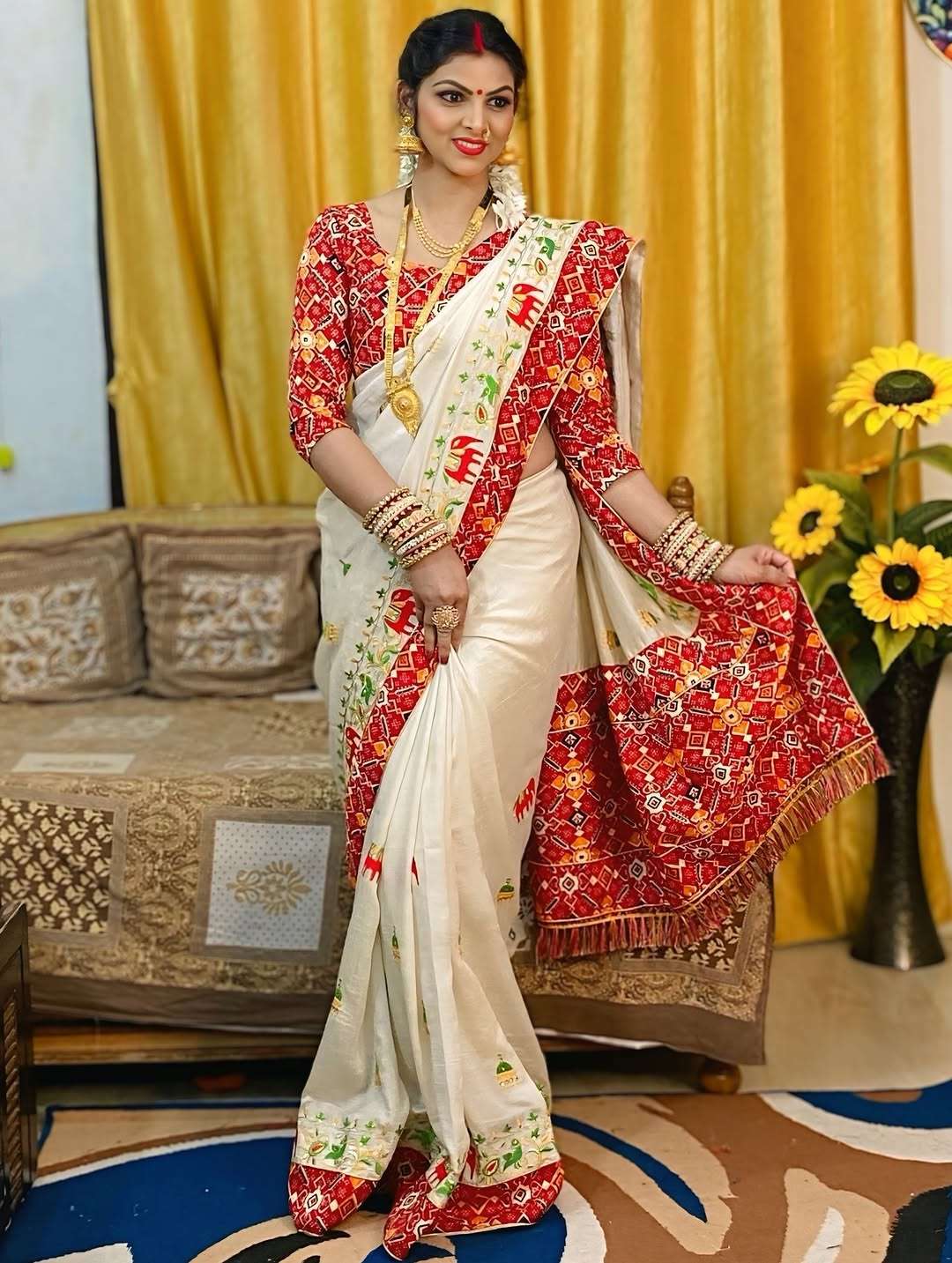 KALA KRITI PANETAR PATOLA HEAVY VICHITRA SILK FANCY FABRIC SAREE WHOLESALE IN SURAT