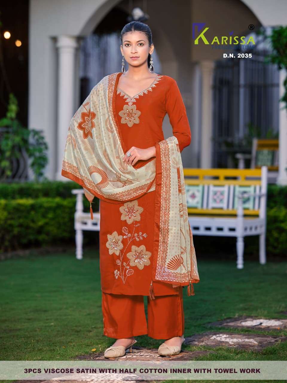 KARISSA 2033 TO 2044 STRAIGHT CUT 3 PCS AFFORDABLE DAILY APPAREL TO INDIAN EXPORT