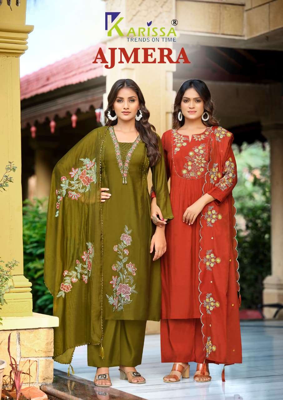 KARISSA AJMERA STRAIGHT CUT TOP PANT WITH DUPATTA FOR GIRL DAILY OUTFIT OFFICE INDIAN 