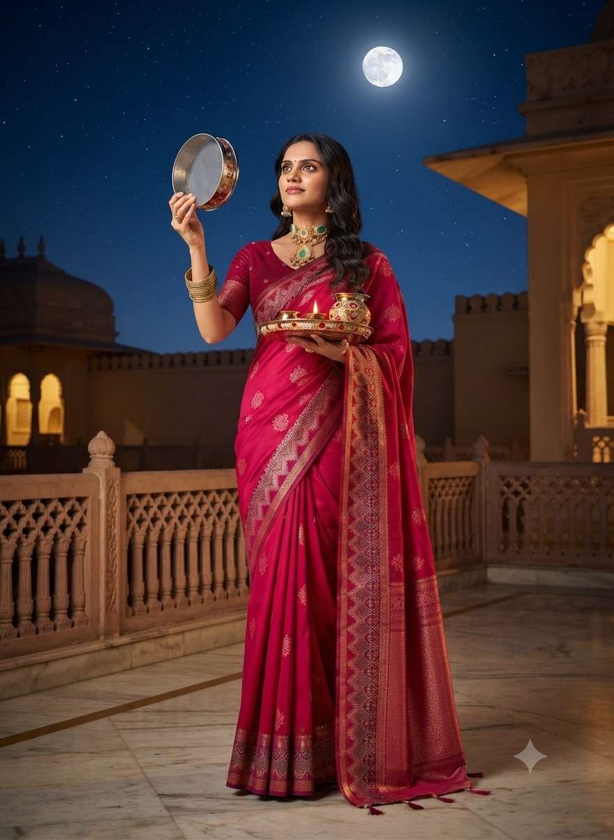 Karva Chauth 1 Presenting Karva Chauth Special Addition Saree Soft Silk fabric saree Reseller in surat