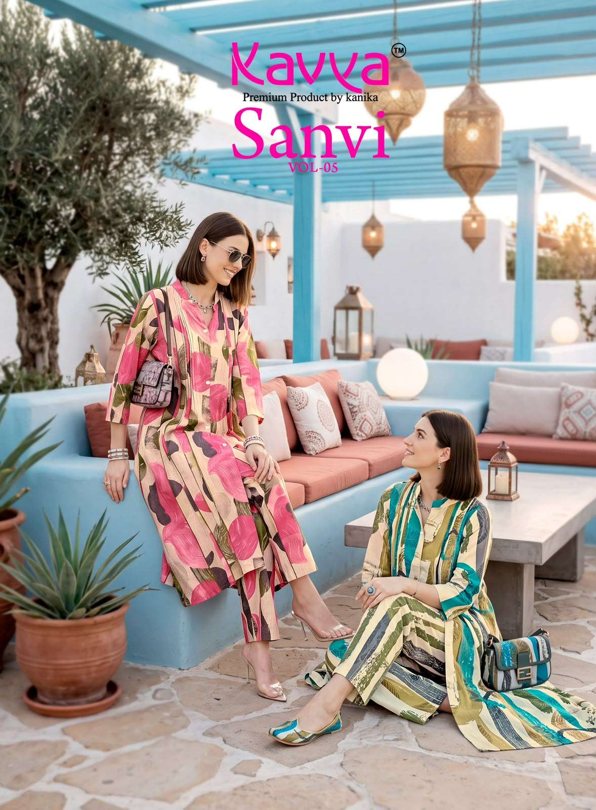 KAVYA SANVI VOL 5 QUALITY ORIGINAL COTTON CORD SET FOR THE MODERN INDUS AESTHETIC DEALER