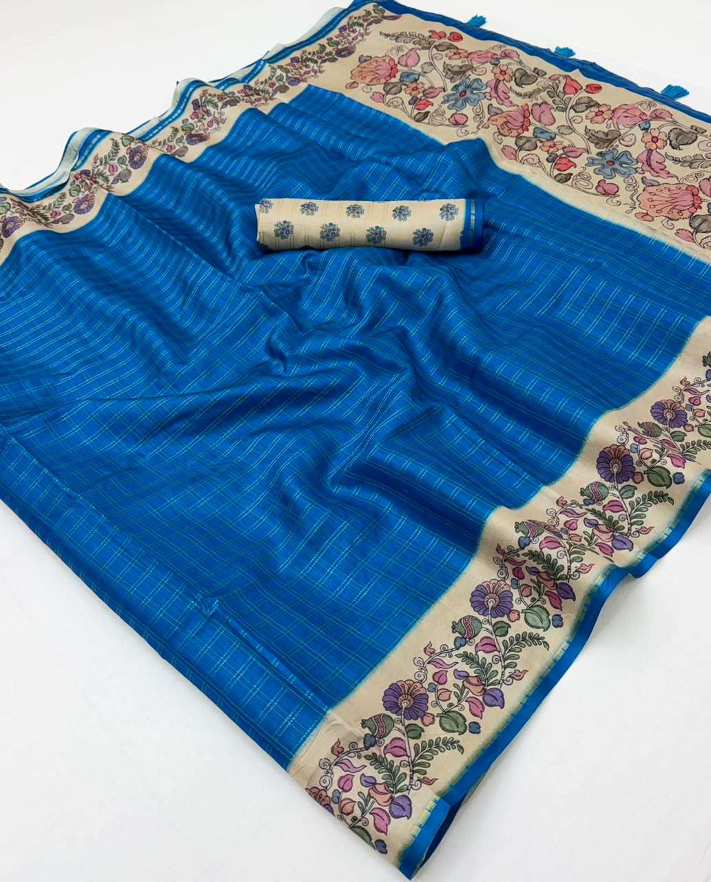 Kazari Series Charvi Tusser Pure and Soft Tusser fancy fabric saree wholesale in surat