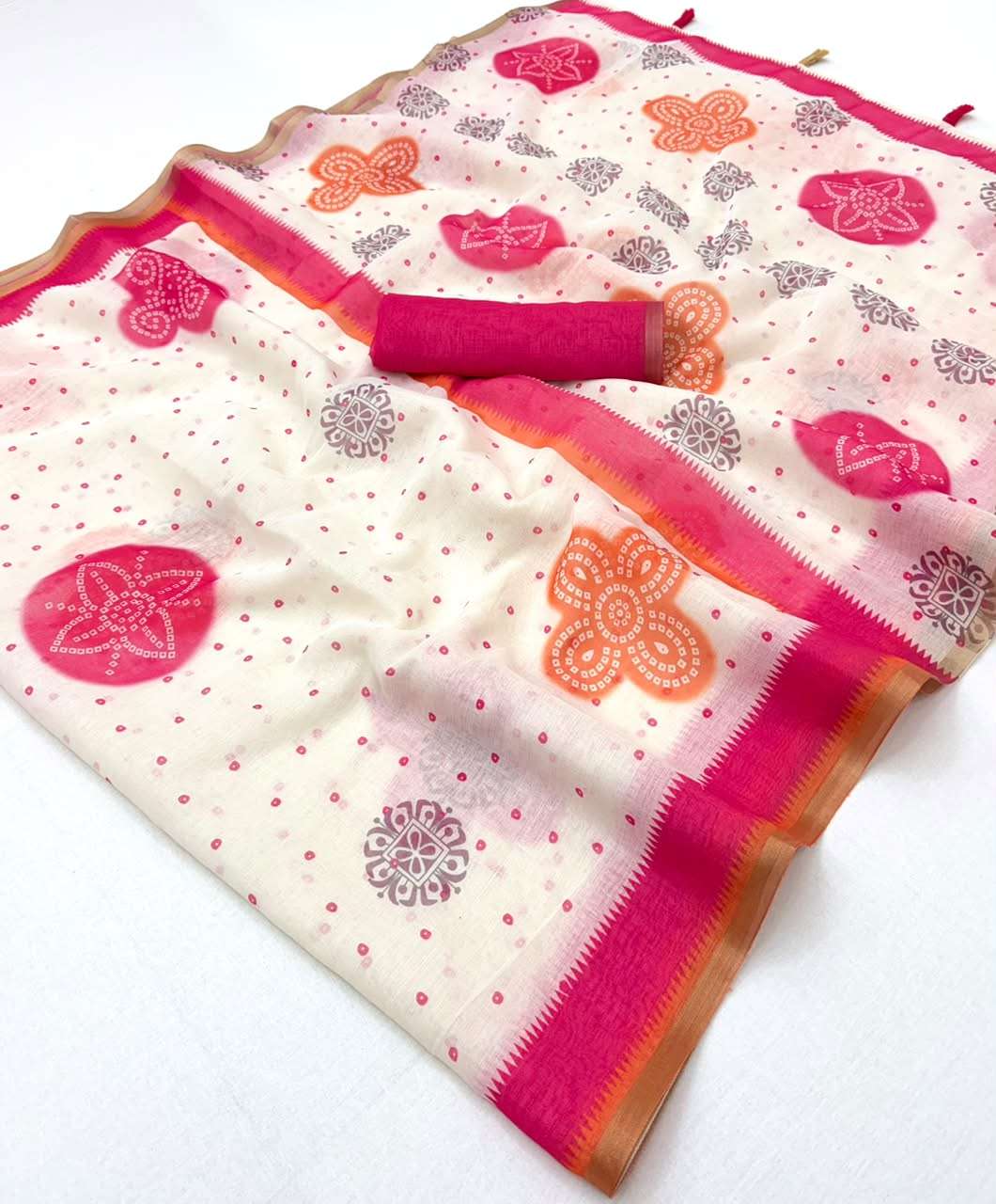Kazari series Lisha Soft and pure cotton fabric saree for you wholesale in surat