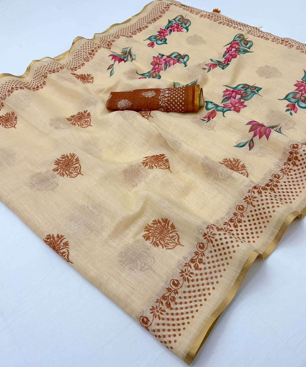  Kazari series Lisha Soft And regular wear cotton fabric saree wholesale in surat