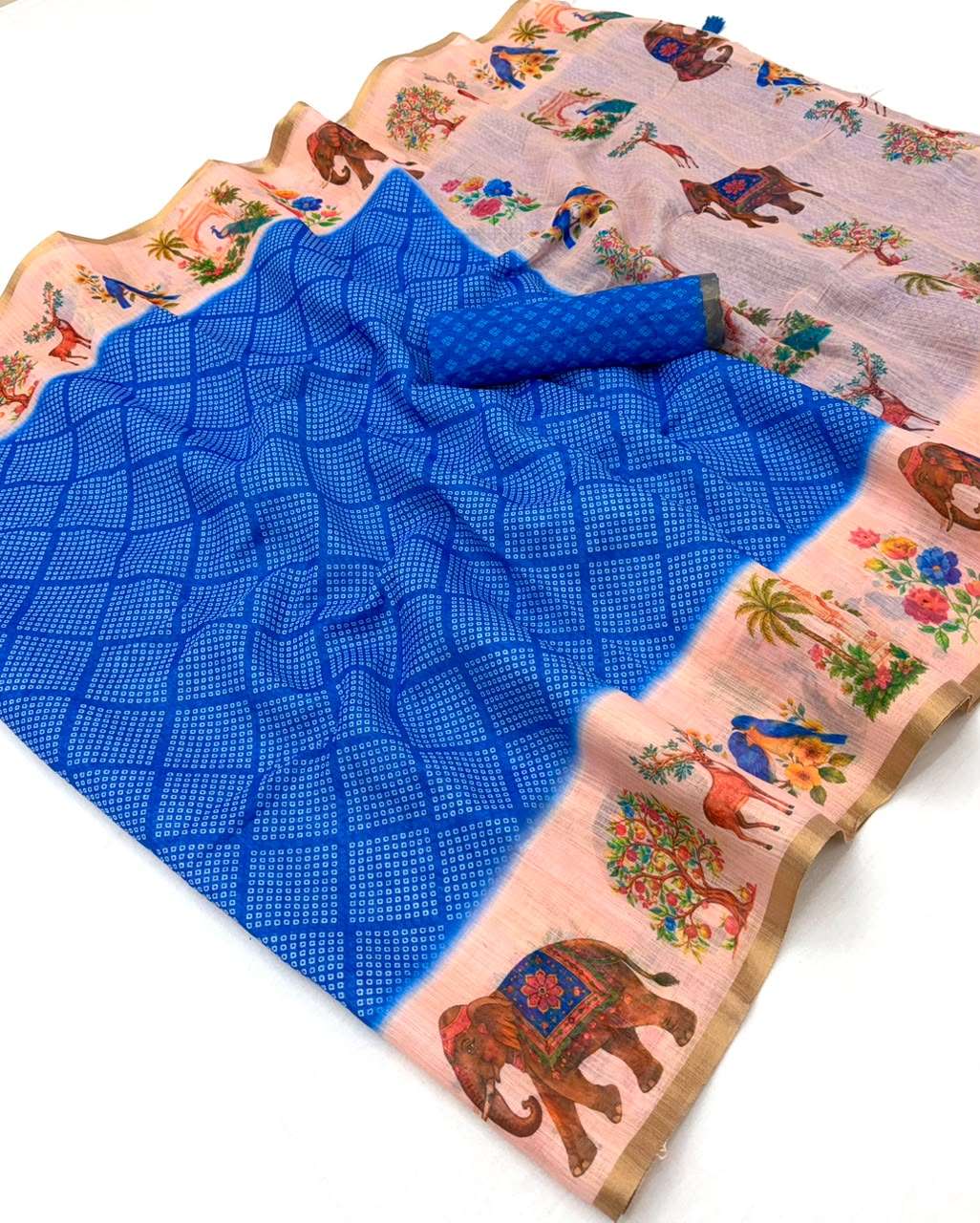 Kazari series Lisha Soft cotton Pure Fabric saree wholesale in surat