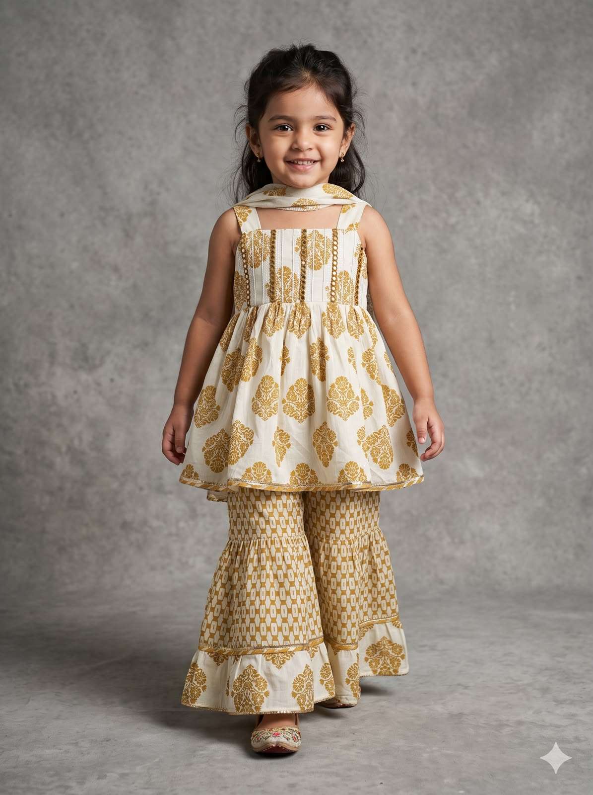 KIDS 21 EMBROIDERY CHOLI SHARARA SET WITH DUPATTA DIWALI WEAR INDIA