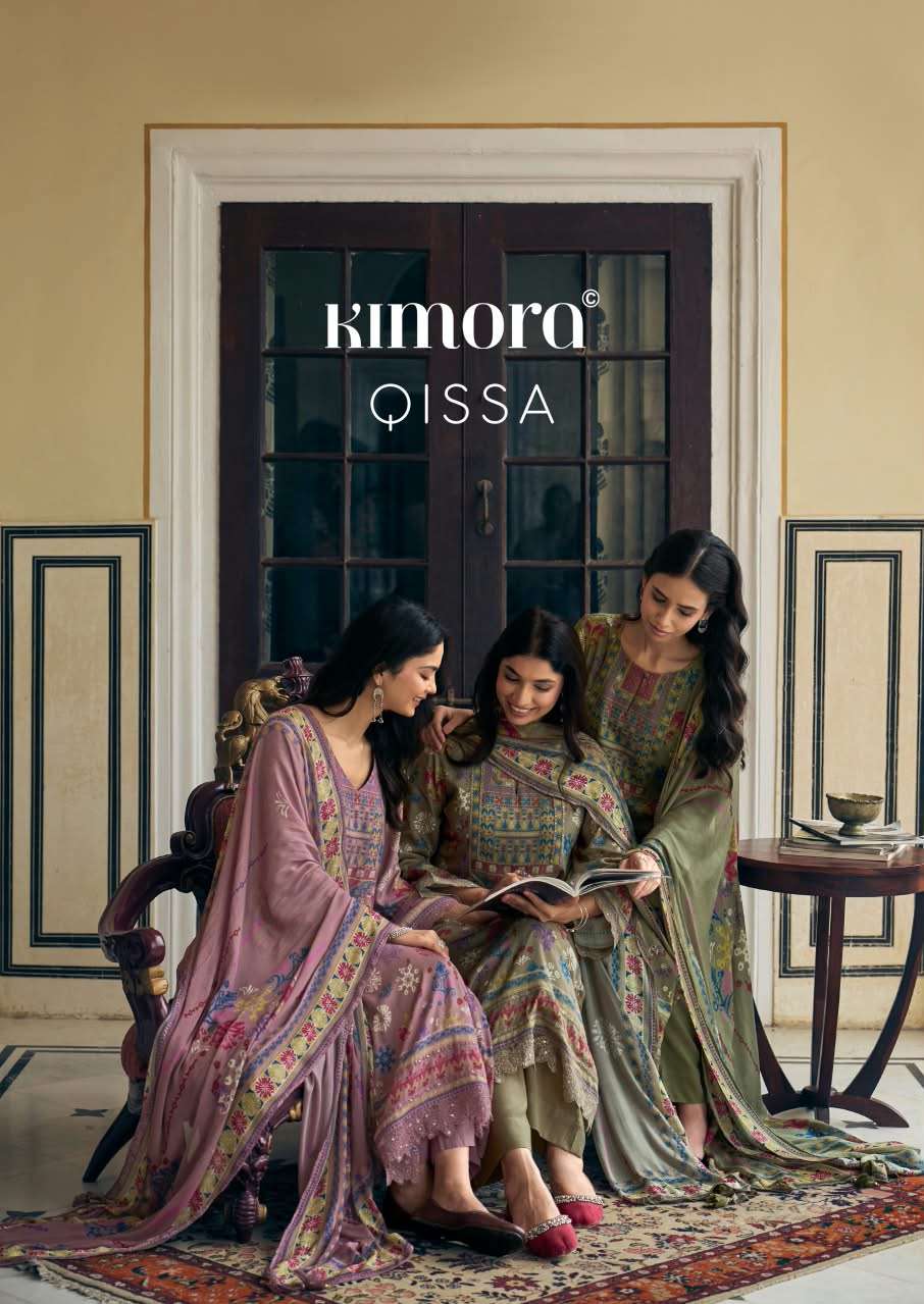 KIMORA SUIT QISSA PASHMINA DIGITAL PRINT SALWAR SUIT BRAND QUALITY SURAT TEXTILE 