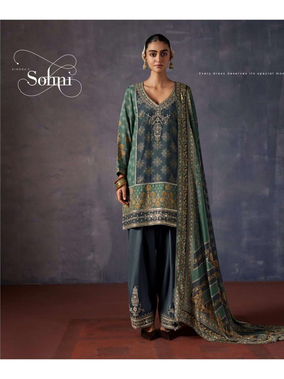 KIMORA SUIT SITARA 005 TO 008 MUSLIN ZARI PRINTED SALWAR SUIT COMFORTABLE EVERYDAY SHOP