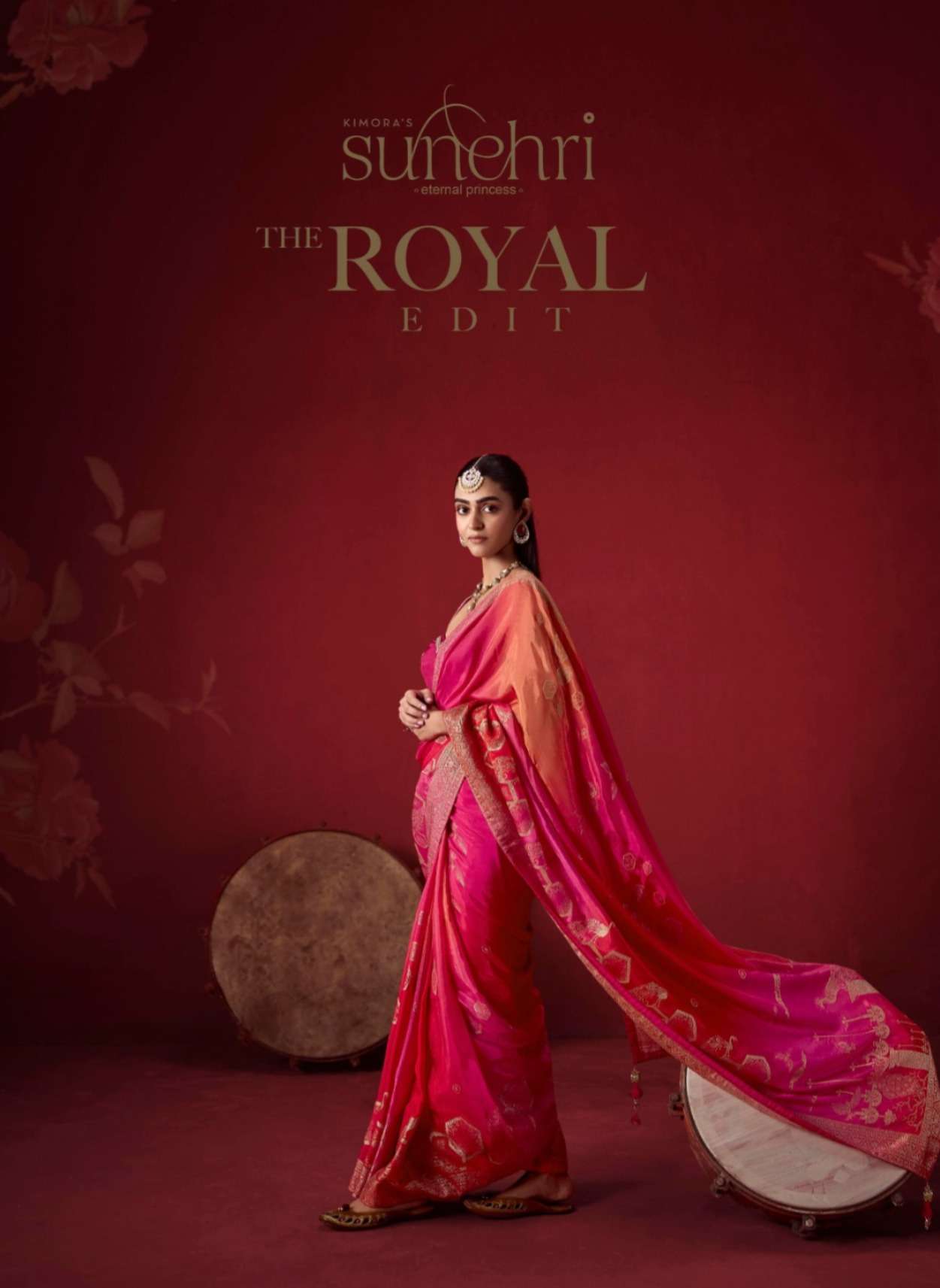 Kimora The Royal Edit 1581 to 1591 Good Rich Dola Crape soft silk fancy fabric saree supplier in surat